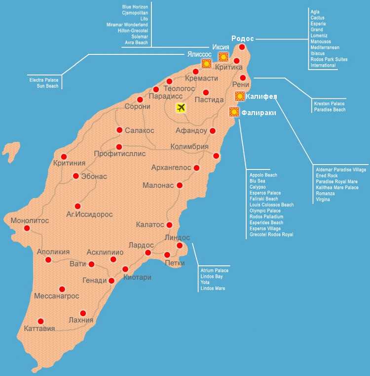 Главные достопримечательности острова родос: фото и описание + карта